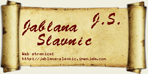 Jablana Slavnić vizit kartica